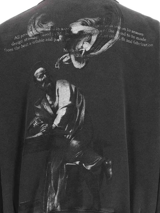  오프화이트 긴팔 티셔츠 OMBA070C99FLE0021077 Black - OFF WHITE