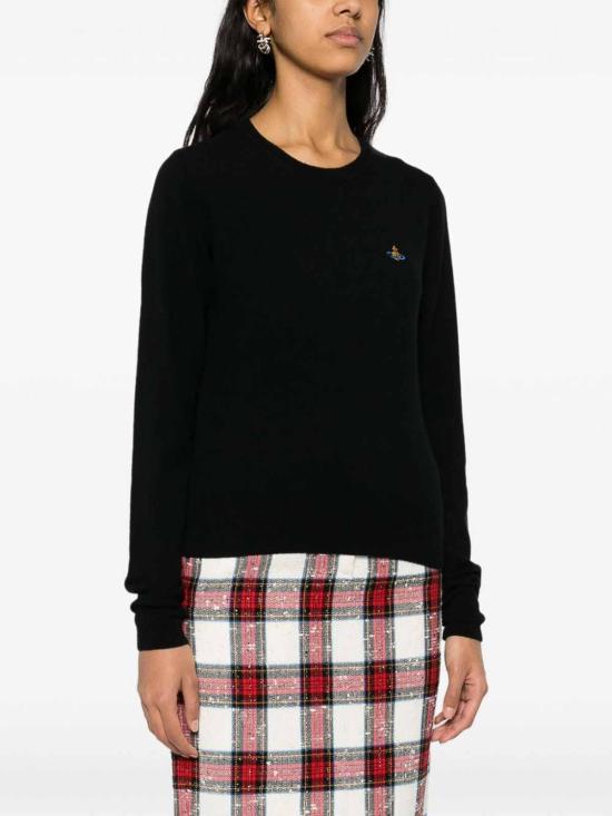  비비안웨스트우드 BEA 베아 라운드넥 스웨터 1803002SY0018N401 Black - VIVIENNE WESTWOOD