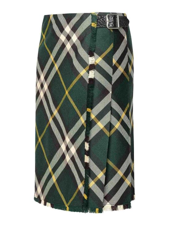  버버리 미디 스커트 8083016 Green - BURBERRY