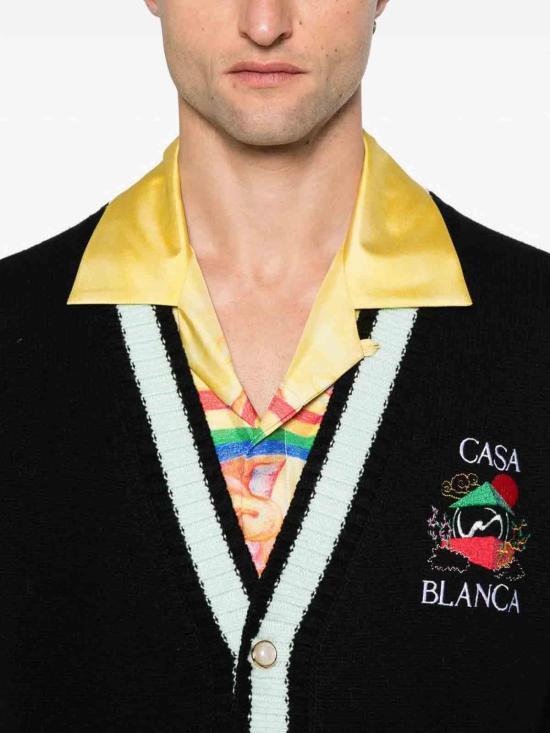  카사블랑카 가디건 MPF25KW100101 Black - CASABLANCA