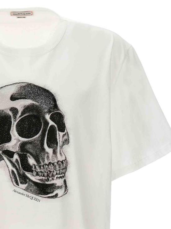  알렉산더 맥퀸 반팔 티셔츠 776351QTAAQ0909 White - ALEXANDER MCQUEEN