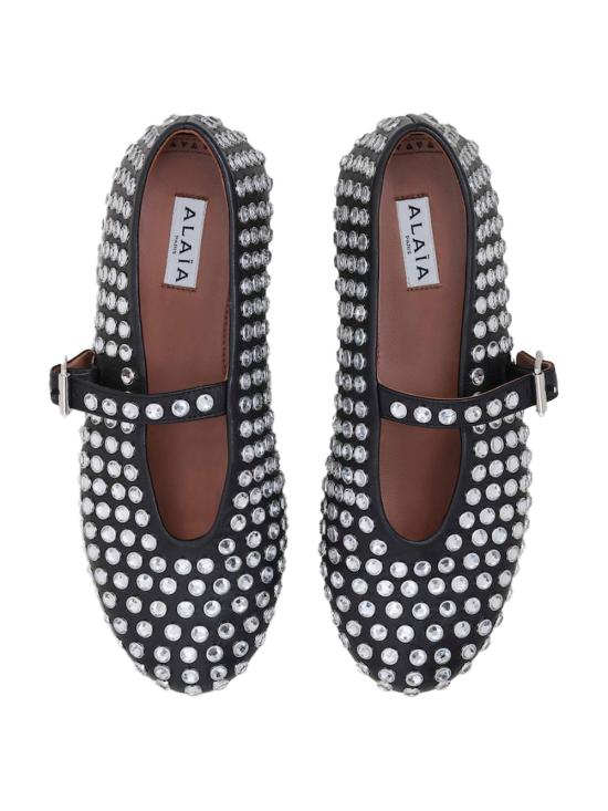 25FW 알라이아 플랫 슈즈 AA3A029CK116 999 NOIR - ALAIA