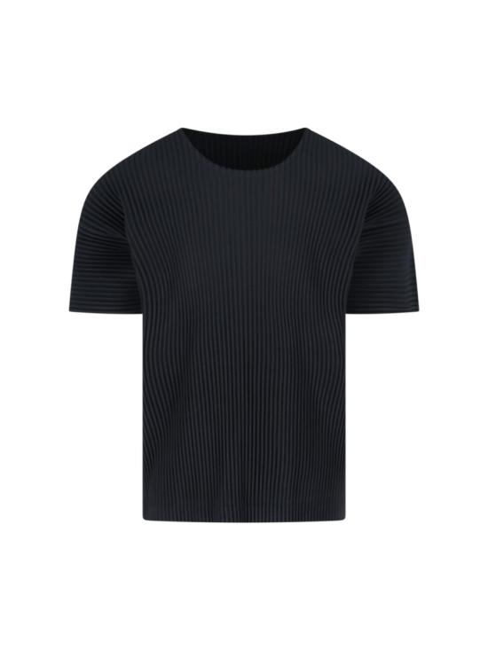 25SS 옴므 플리세 이세이 미야케 반팔 티셔츠 HP57JK52015 Black