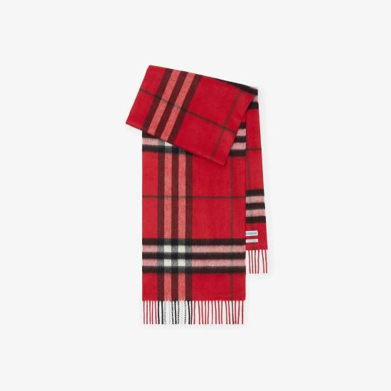 26SS 버버리 체크 캐시미어 스카프 8112640 Red - BURBERRY