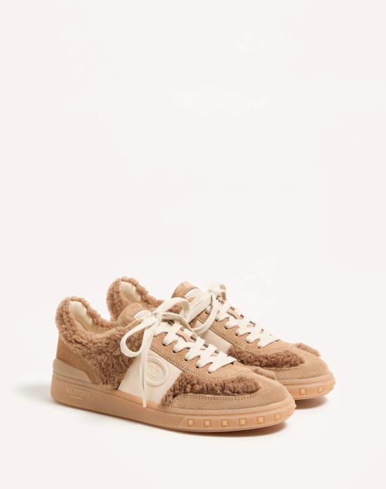 25FW 발렌티노 가라바니 레이스업 로우탑 스니커즈 7W2S0IL9XXIDGZ Beige - VALENTINO GARAVANI