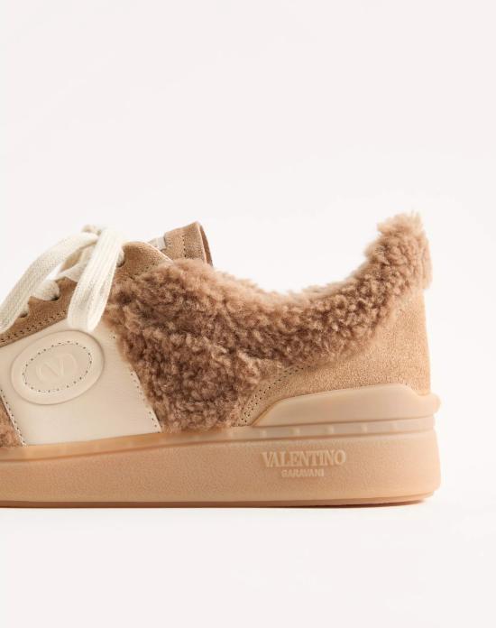 25FW 발렌티노 가라바니 레이스업 로우탑 스니커즈 7W2S0IL9XXIDGZ Beige - VALENTINO GARAVANI