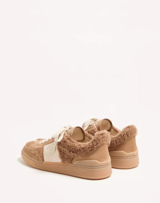 25FW 발렌티노 가라바니 레이스업 로우탑 스니커즈 7W2S0IL9XXIDGZ Beige - VALENTINO GARAVANI