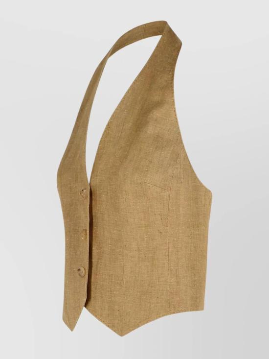 25SS 막스마라 민소매 티셔츠 2511151012SAURO001 Beige - MAX MARA