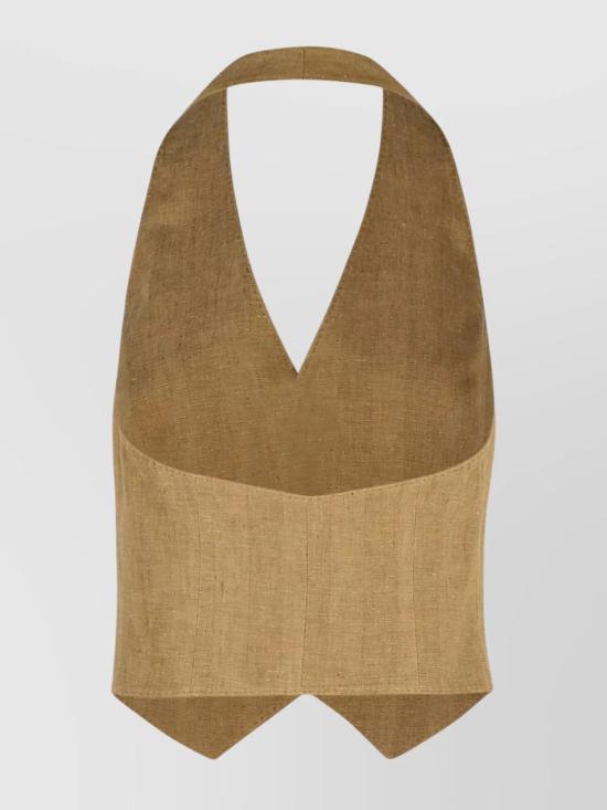 25SS 막스마라 민소매 티셔츠 2511151012SAURO001 Beige - MAX MARA