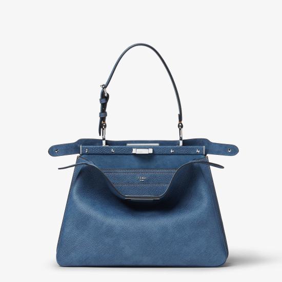25FW 펜디 피카부 소프트 미디엄백 8BN353AUR3F04QL Blue - FENDI