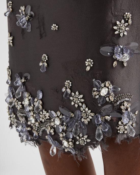 25SS 프라다 미디 스커트 P181YR16L8F0031 S OOO Grey - PRADA