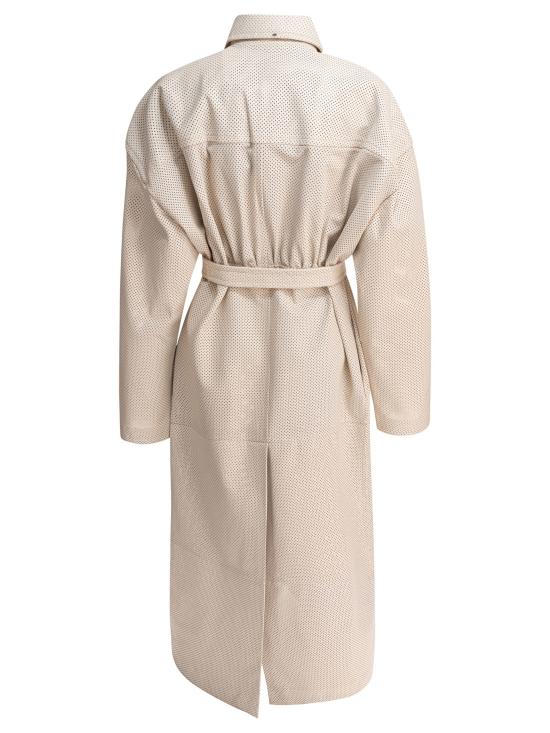  스포트막스 ANTIOPE 안티오페 롱 나파 레더 트렌치 코트 2512471013600ANTIOPE123001 Beige - SPORTMAX