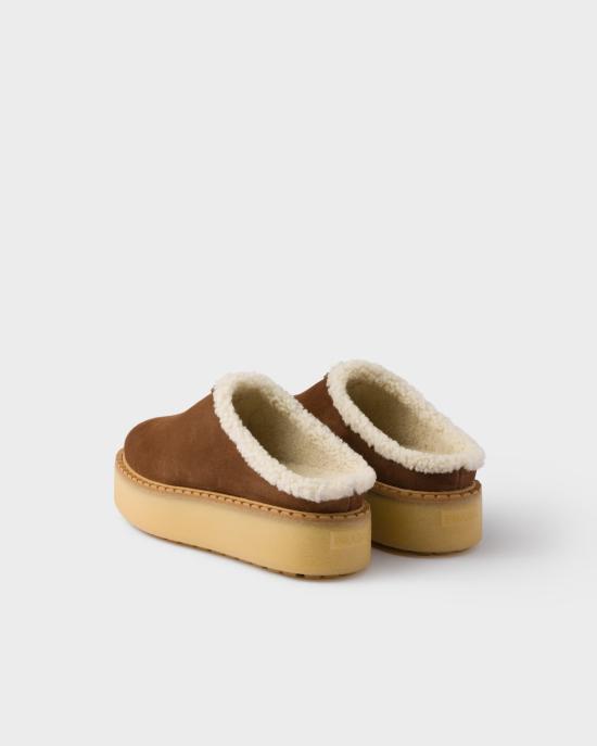 25FW 프라다 뮬/슬리퍼 1S715NJFTF0324 F ZG50 Brown - PRADA