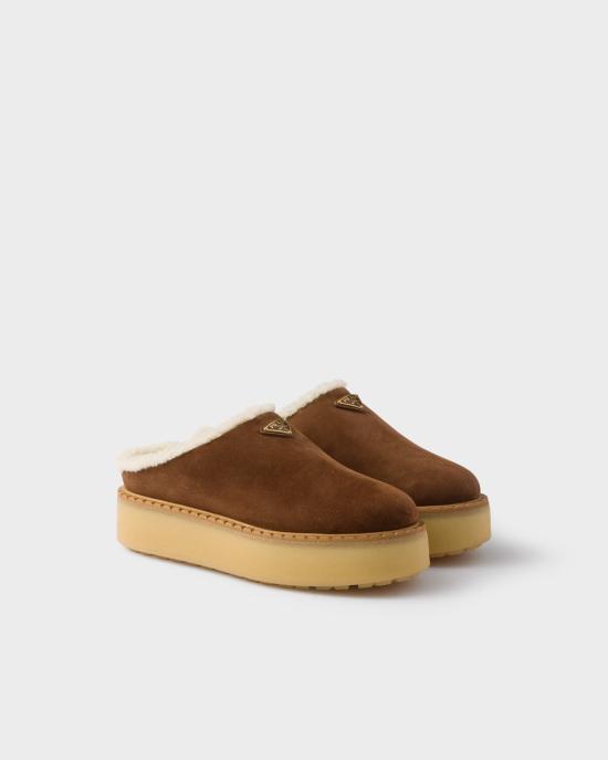 25FW 프라다 뮬/슬리퍼 1S715NJFTF0324 F ZG50 Brown - PRADA