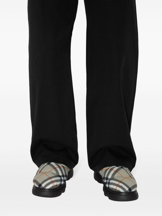  버버리 체크 필로우 뮬 8092649 Beige - BURBERRY