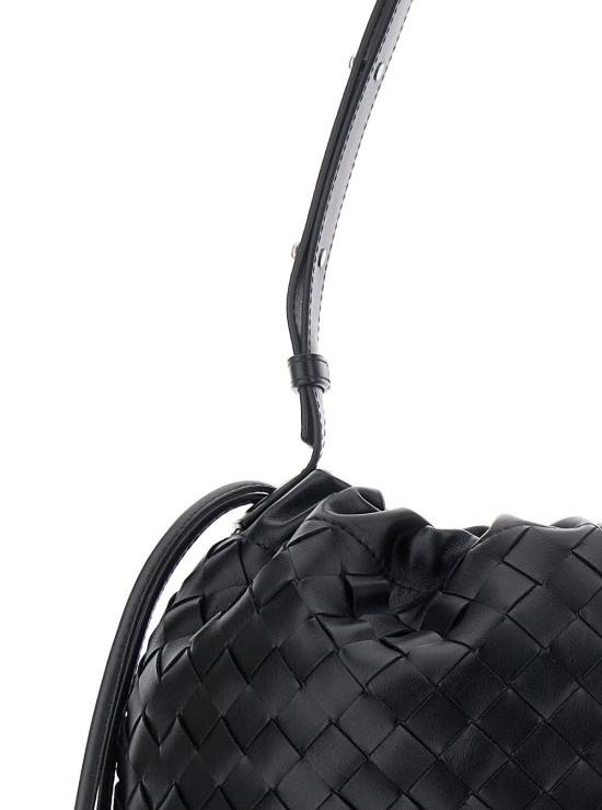26SS 보테가베네타 인트레치아토 비블리오테카 버킷백 836020V2HL18803 Black - BOTTEGA VENETA