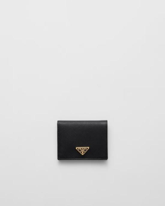 26SS 프라다 사피아노 레더 트라이앵글 로고 반지갑 1MV204QHHF0002 Black