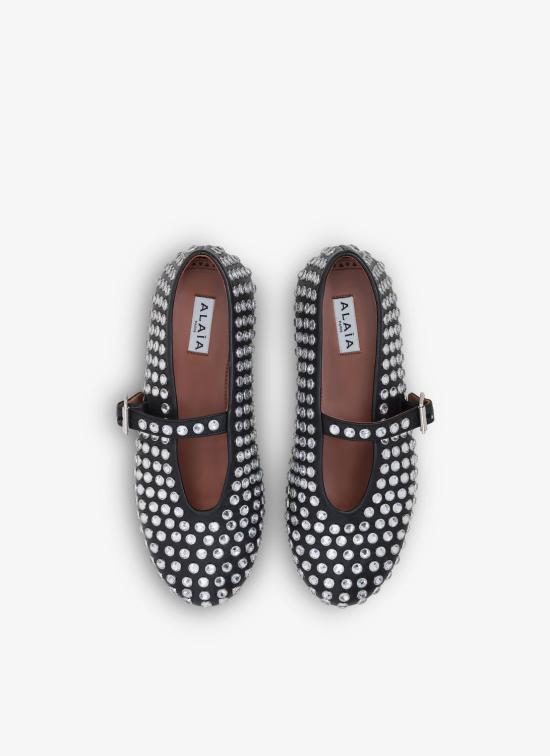 26SS 알라이아 플랫 슈즈 AA3A029CK116 999 BLACK - ALAIA