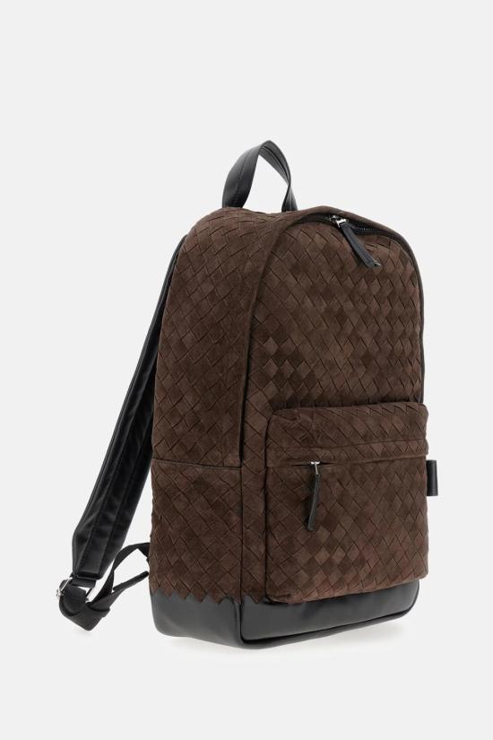 26SS 보테가베네타 인트레치아토 스웨이드 백팩 828117V1QEC2609 Brown - BOTTEGA VENETA