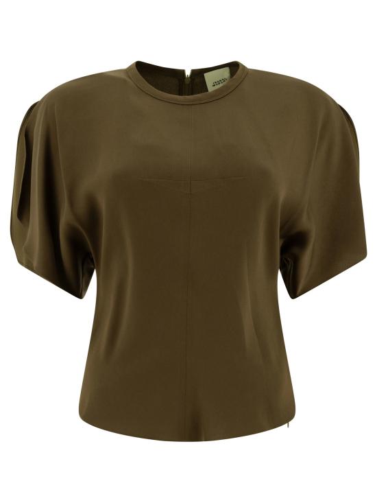 25SS 이자벨마랑 반팔 티셔츠 25PHT0568FAC1J04I50BZ Brown