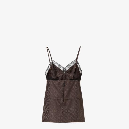 25FW 펜디 민소매 티셔츠 FS9753AUQGF1T6H Brown - FENDI