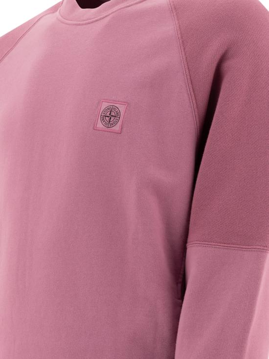  스톤 아일랜드 컴퍼스 로고 패치 스웨트셔츠 811560252V0086 Pink - STONE ISLAND
