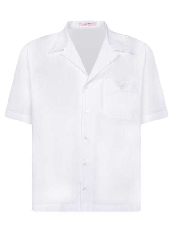  발렌티노 가라바니 반팔 셔츠 4V0AAV9 04WW 0BO White