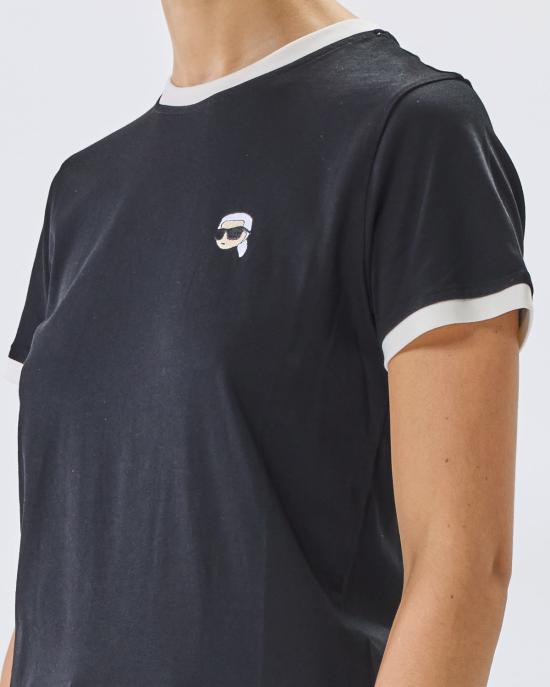 25FW 칼라거펠트 반팔 티셔츠 A3W17078 999 black NERO - KARL LAGERFELD