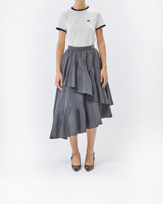 25FW 칼라거펠트 미디 스커트 A3W12015 999 black NERO - KARL LAGERFELD