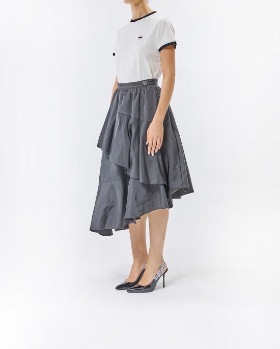 25FW 칼라거펠트 미디 스커트 A3W12015 999 black NERO - KARL LAGERFELD