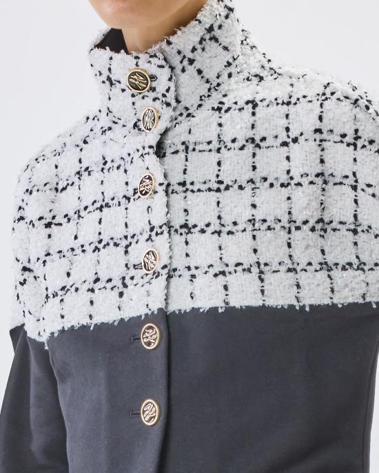 25FW 칼라거펠트 자켓 A3W20005 999 black BIANCO NERO - KARL LAGERFELD