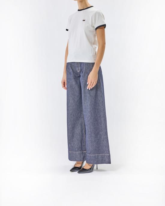 25FW 칼라거펠트 반팔 티셔츠 A3W17078 B09 OFF WHITE - KARL LAGERFELD