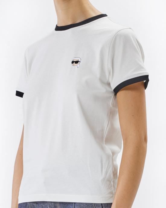 25FW 칼라거펠트 반팔 티셔츠 A3W17078 B09 OFF WHITE - KARL LAGERFELD