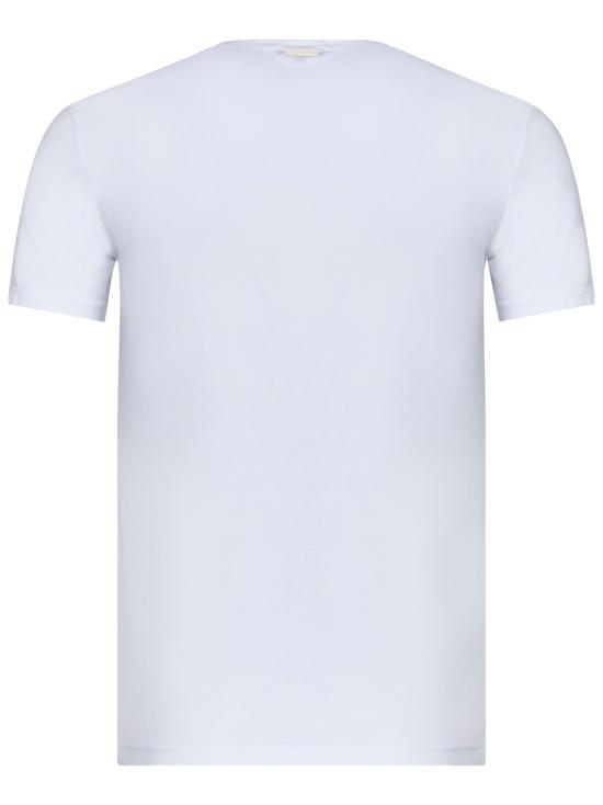 25FW 에르메네질도제냐 반팔 티셔츠 N3M201810 105 White - ERMENEGILDO ZEGNA