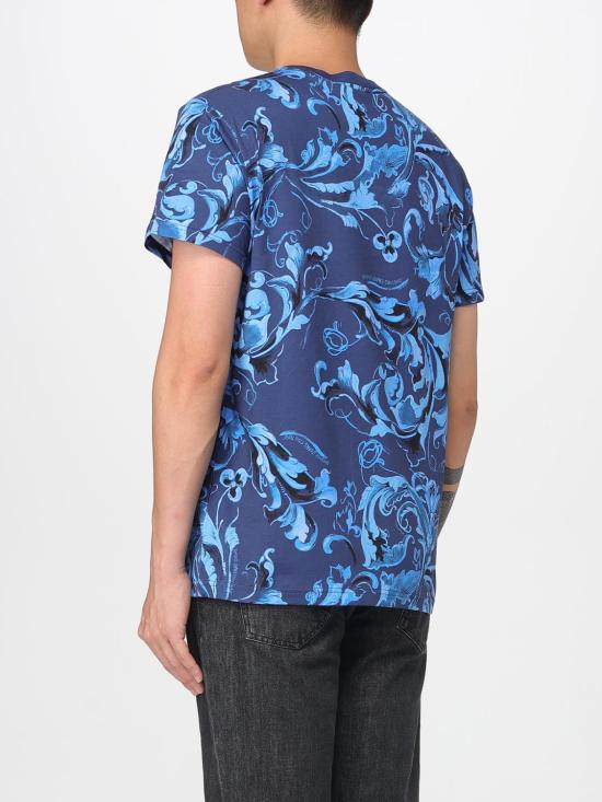 25FW 베르사체 반팔 티셔츠 79GAH6S0JS515 204 Blue - VERSACE