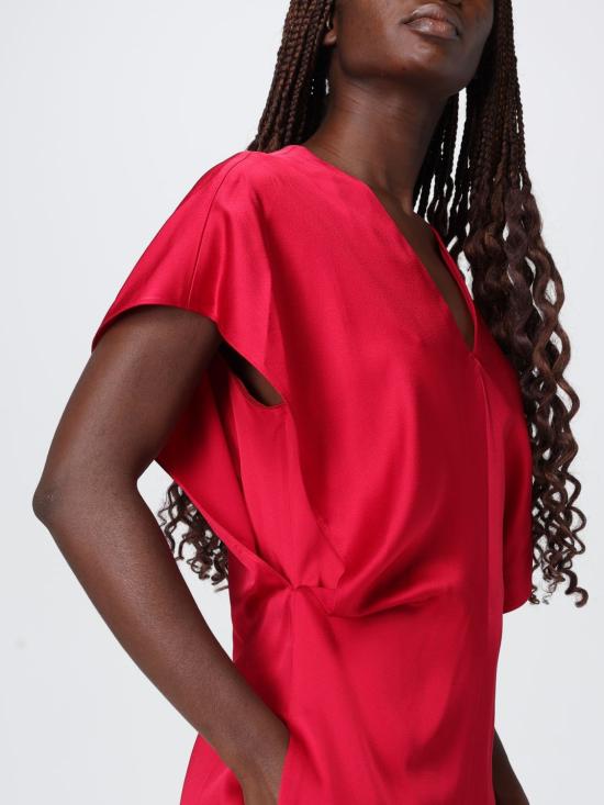 25FW 스텔라 맥카트니 미디 원피스 6A05613FU302 5001 Red - STELLA MCCARTNEY