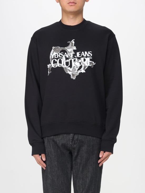 25FW 베르사체 긴팔 티셔츠 79GAIE10CF00E 899 Black