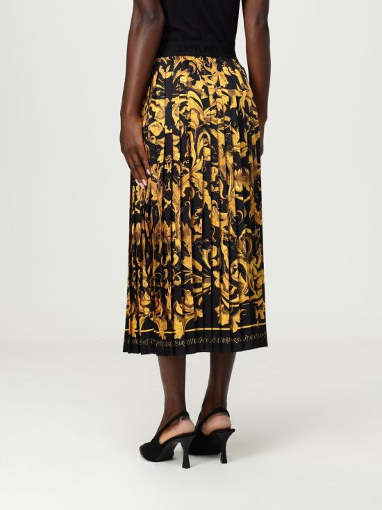 25FW 베르사체 미디 스커트 79HAE8P5NS573 G89 Black - VERSACE