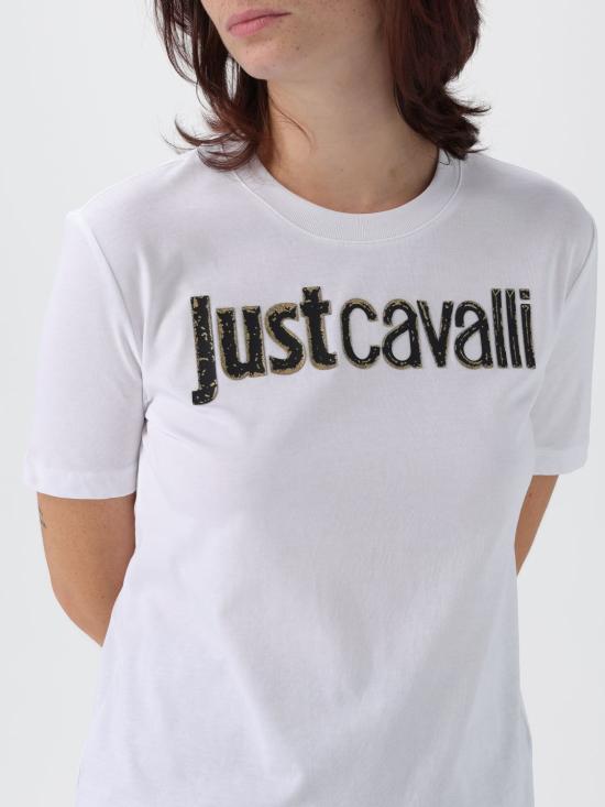 25FW 저스트까발리 반팔 티셔츠 79PAHT10CJ500 G03 White - JUST CAVALLI
