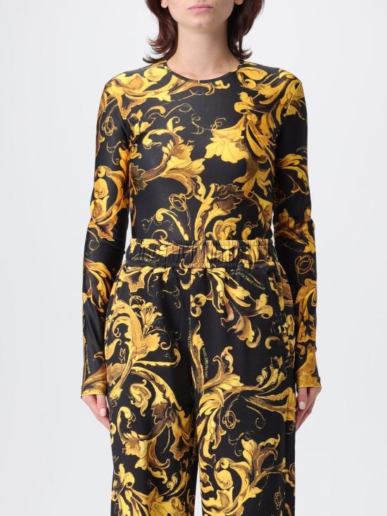 25FW 베르사체 긴팔 티셔츠 79HAM221JS501 G89 Black