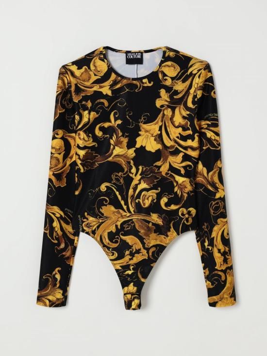 25FW 베르사체 긴팔 티셔츠 79HAM221JS501 G89 Black - VERSACE