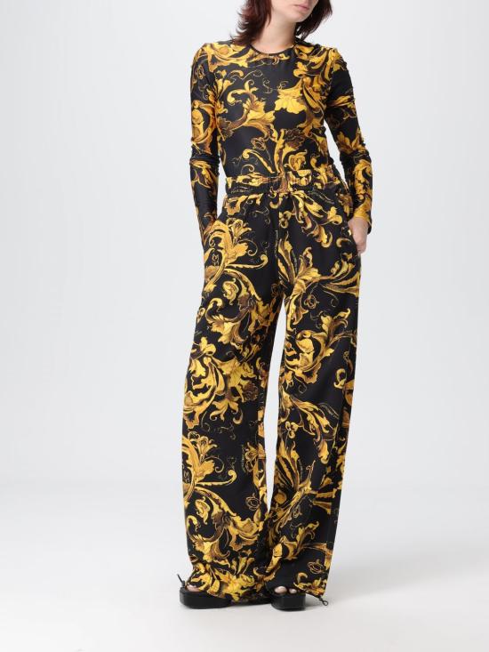 25FW 베르사체 긴팔 티셔츠 79HAM221JS501 G89 Black - VERSACE