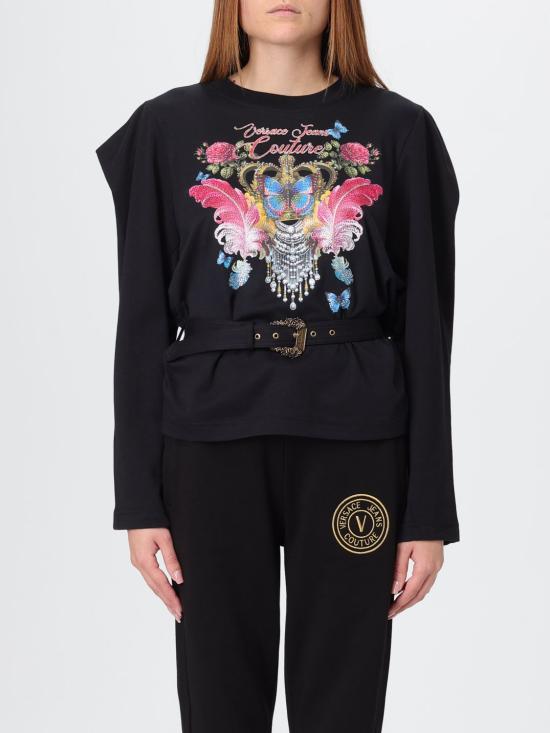 25FW 베르사체 반팔 티셔츠 79HAHE03CJ01E 899 Black