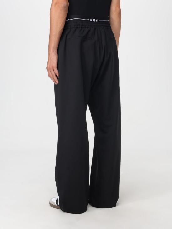 25FW 엠에스지엠 스트레이트 팬츠 3940MP12257605 99 Black - MSGM