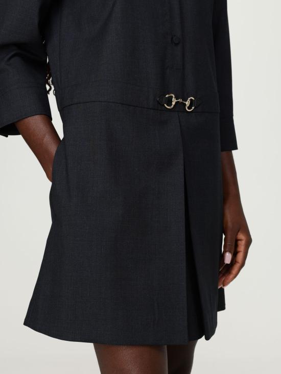 25FW 구찌 홀스빗 울 드레스 836243Z8B12 1054 Grey - GUCCI