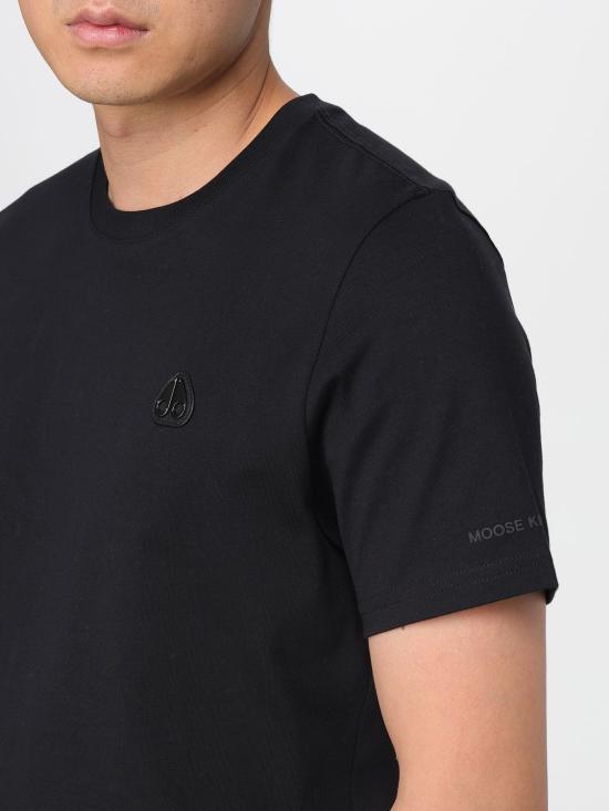 25FW 무스너클 반팔 티셔츠 M15MT777 292 Black - MOOSE KNUCKLES