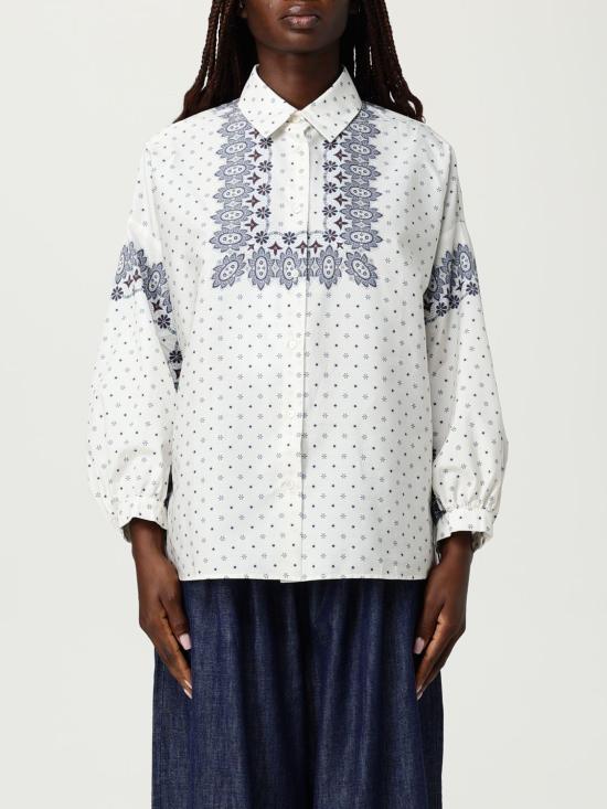 25FW 위켄드막스마라 블라우스 2525116021600 001 Ivory