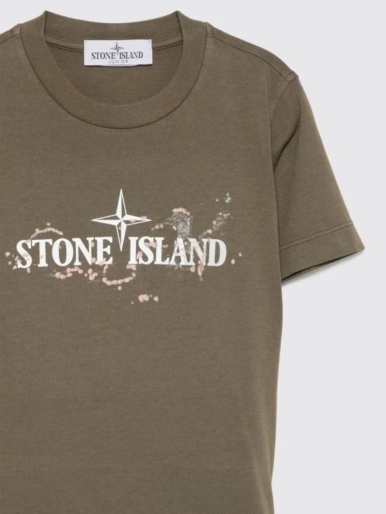 25FW [키즈] 스톤 아일랜드 티셔츠 2100010S0259 V0054 Brown - STONE ISLAND