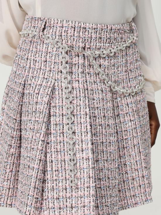 25FW 셀프 포트레이트 미디 스커트 AW25048SKAP Pink - SELF PORTRAIT