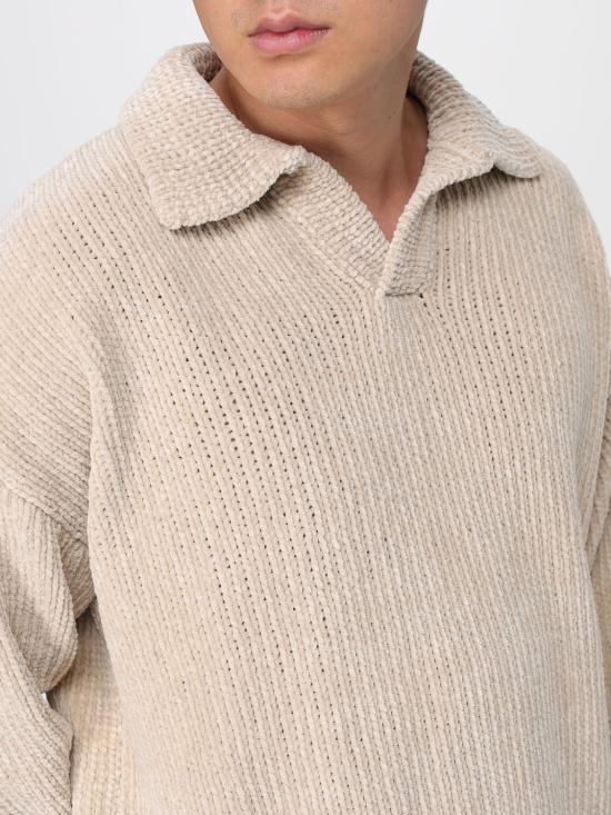 25FW 본사이 폴로 티셔츠 AW25KN013 BEI Natural - BONSAI